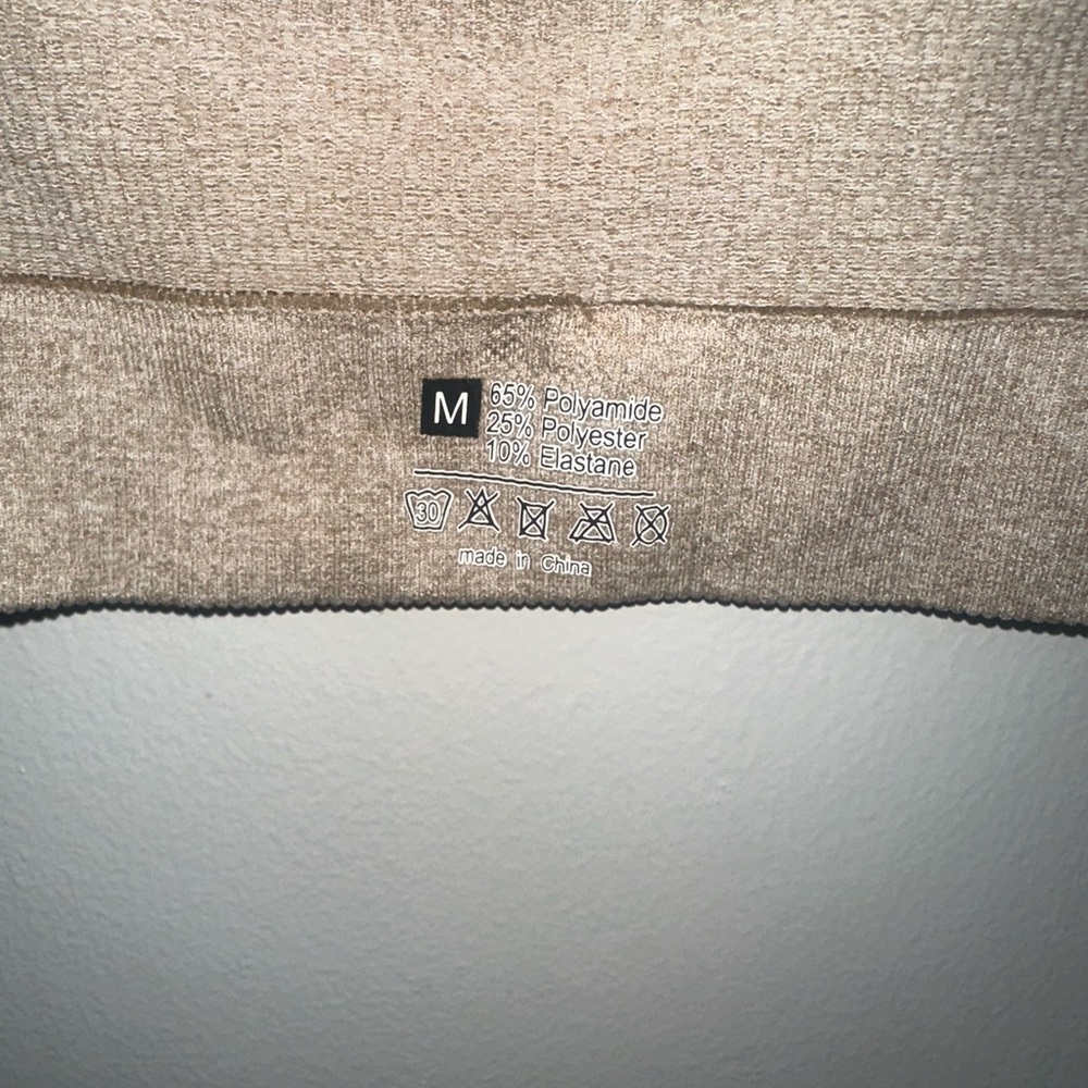 SHEIN Maternity Ribbed Workout Set | Women’s Medium | Taupe/Gray - Picture 4 of 6